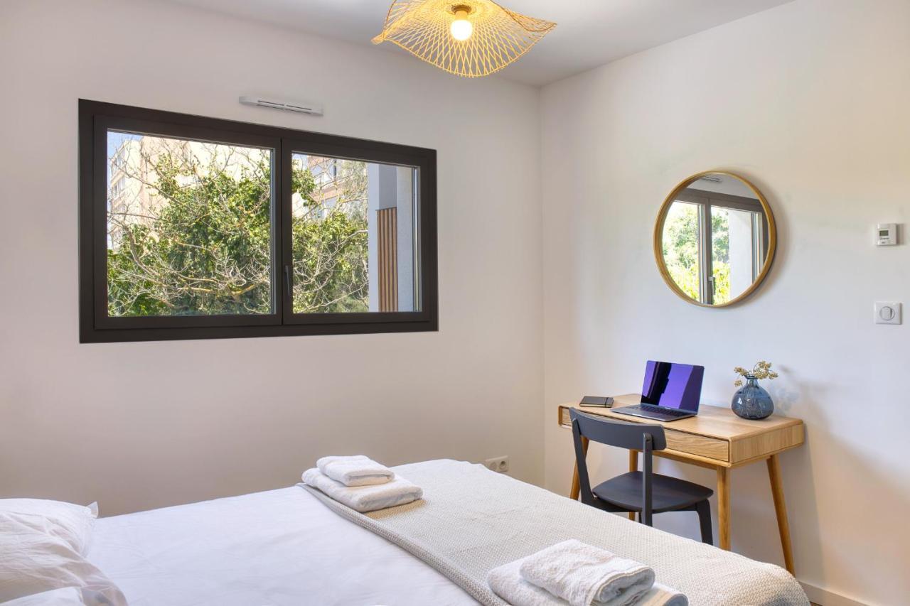 South-Of-France T2 Neuf Haut De Gamme, Climatise, Parking Gratuit, 2Eme Ligne Balcon Carnon-Plage Bagian luar foto