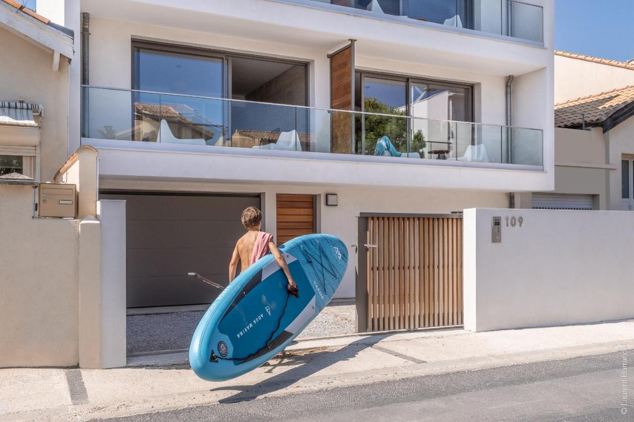South-Of-France T2 Neuf Haut De Gamme, Climatise, Parking Gratuit, 2Eme Ligne Balcon Carnon-Plage Bagian luar foto
